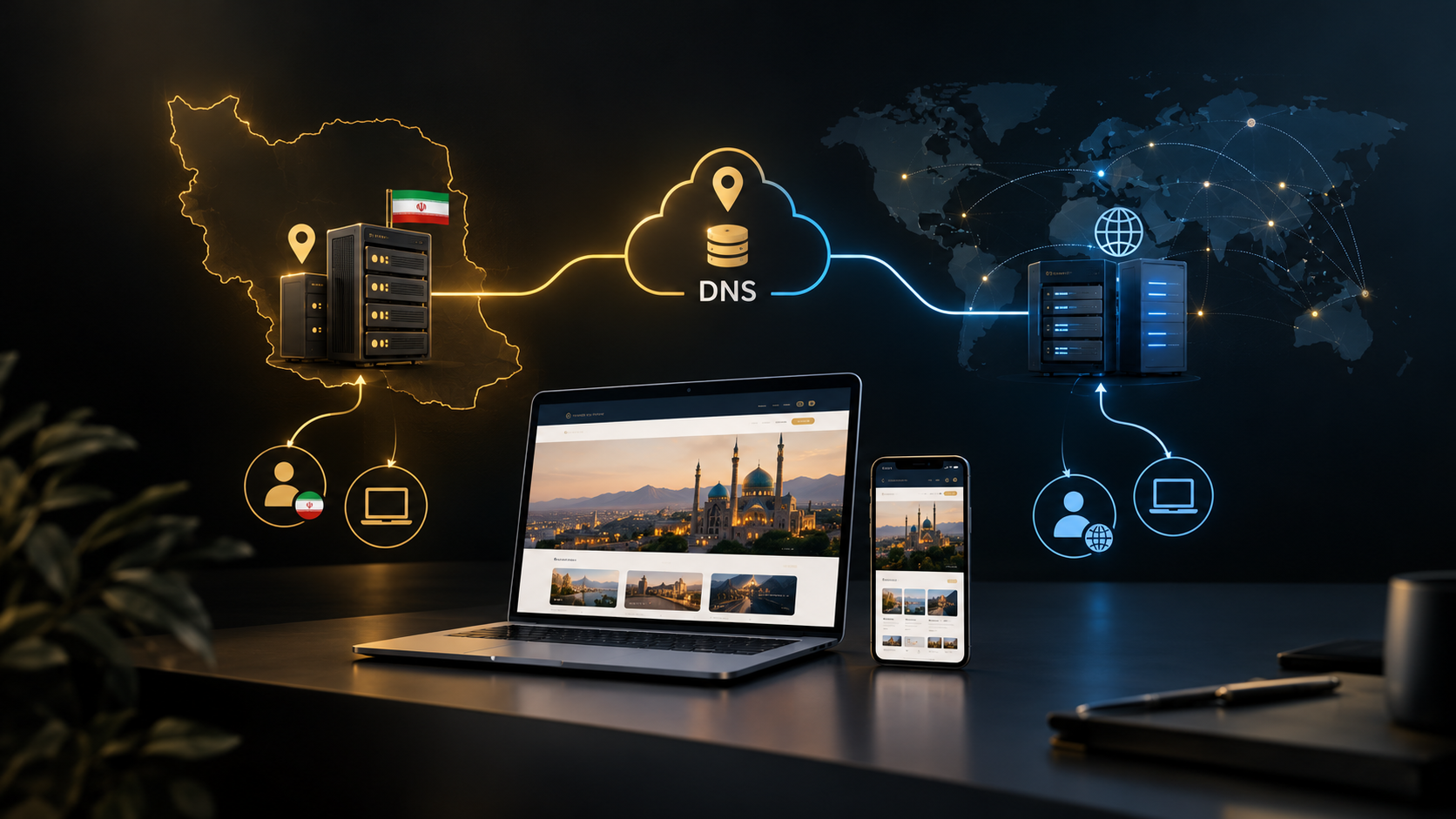 راهنمای استفاده از Geo DNS در شرایط قطعی اینترنت بین‌الملل